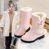 Girls Snow Boots  Winter Children  Princess Boots Kids Warm Plush Outdoors Comfortable Non Slip Cold-proof Boots