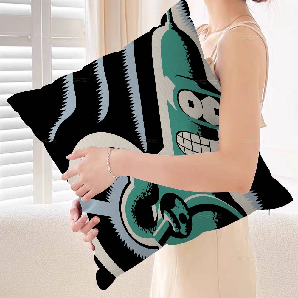 F-FuturamaS Decorative Room Aesthetics Pillow Case Home Decor Bedroom Sofa Bed Couch Pillow Cover 45x45