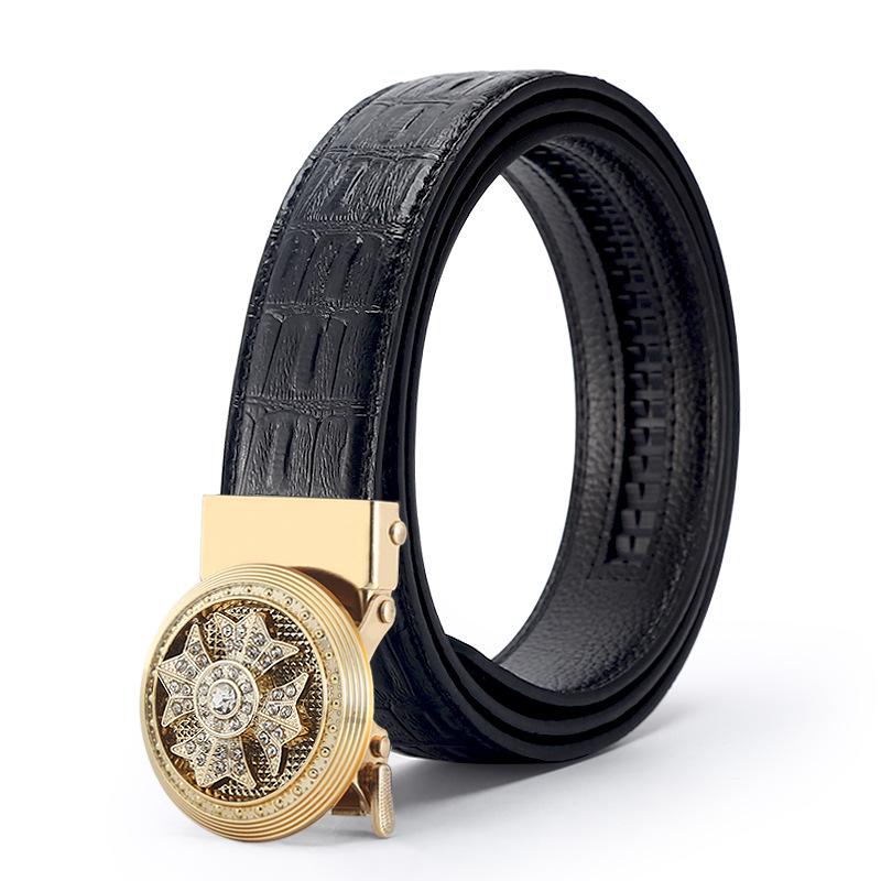 

Ремень Мужской сетевой ремень Times Come And Go Business с автоматической пряжкой 130cm золотой