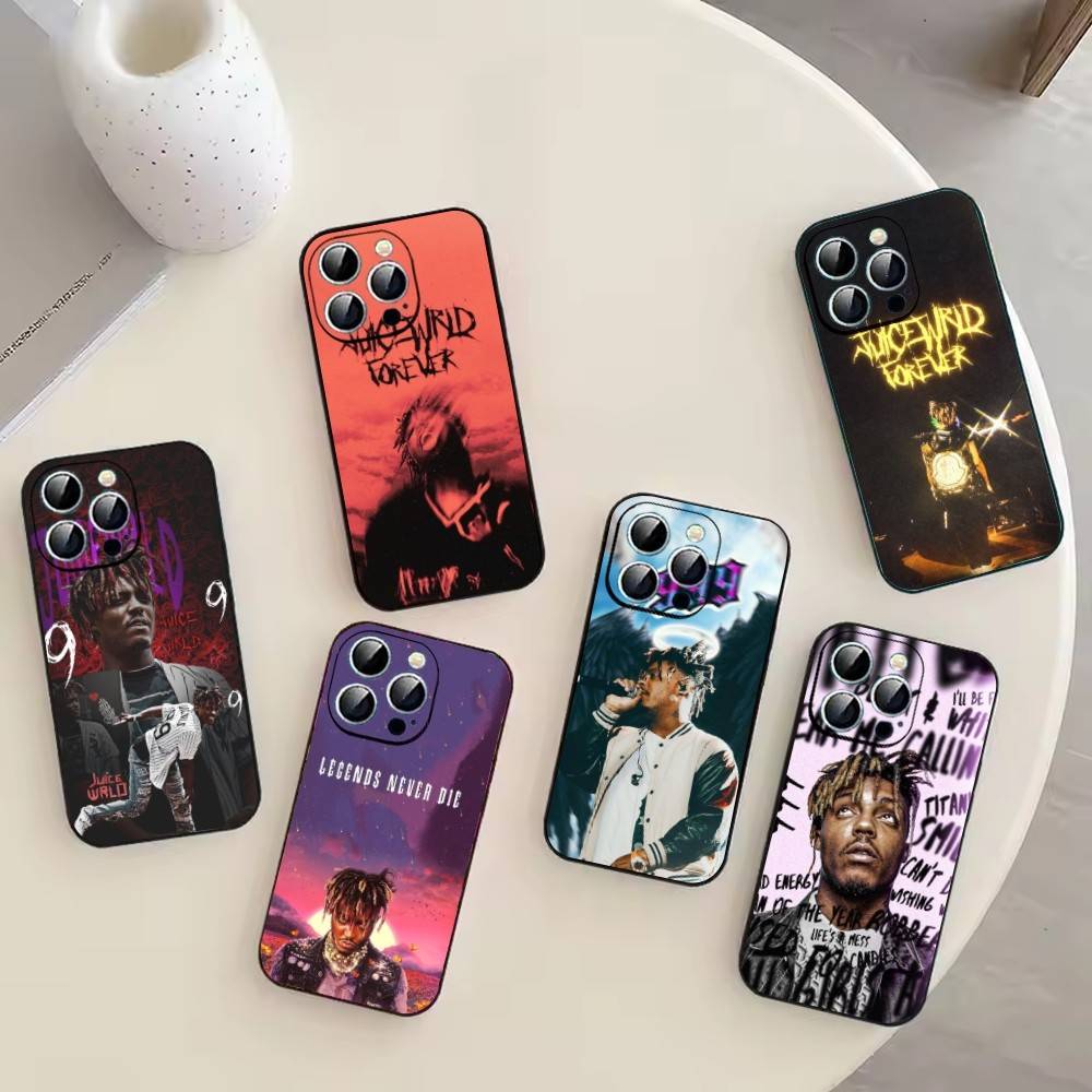 Custodia per Telefono Rapper Americano Juice W-Wrld Per iPhone 17, 16, 15, 14, 13, 12, 11 Plus, Pro Max, Altri Cover Morbido Nero