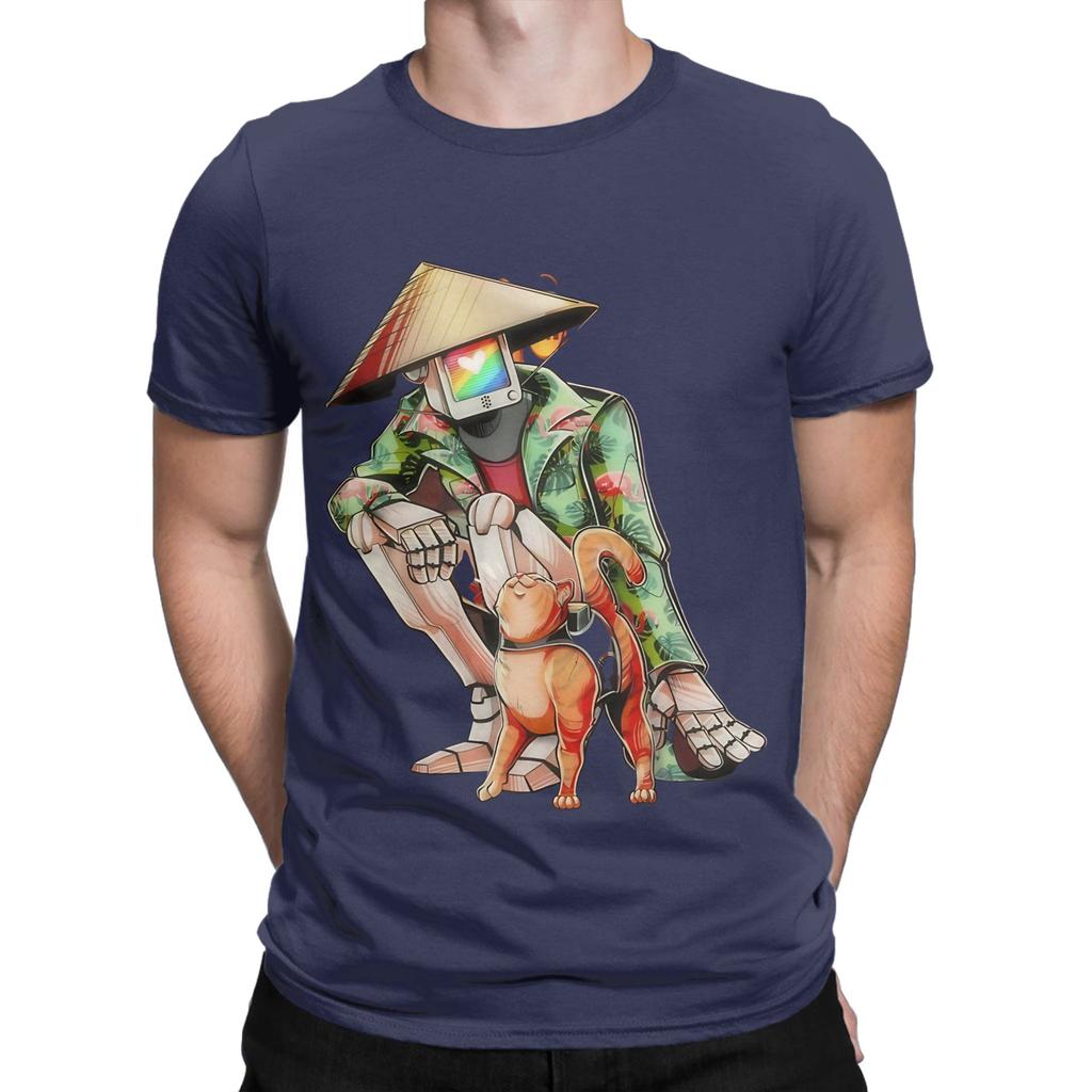 Stray Game Characters Novelty 100 Cotton TShirt Stray Tees Tops For Unisex