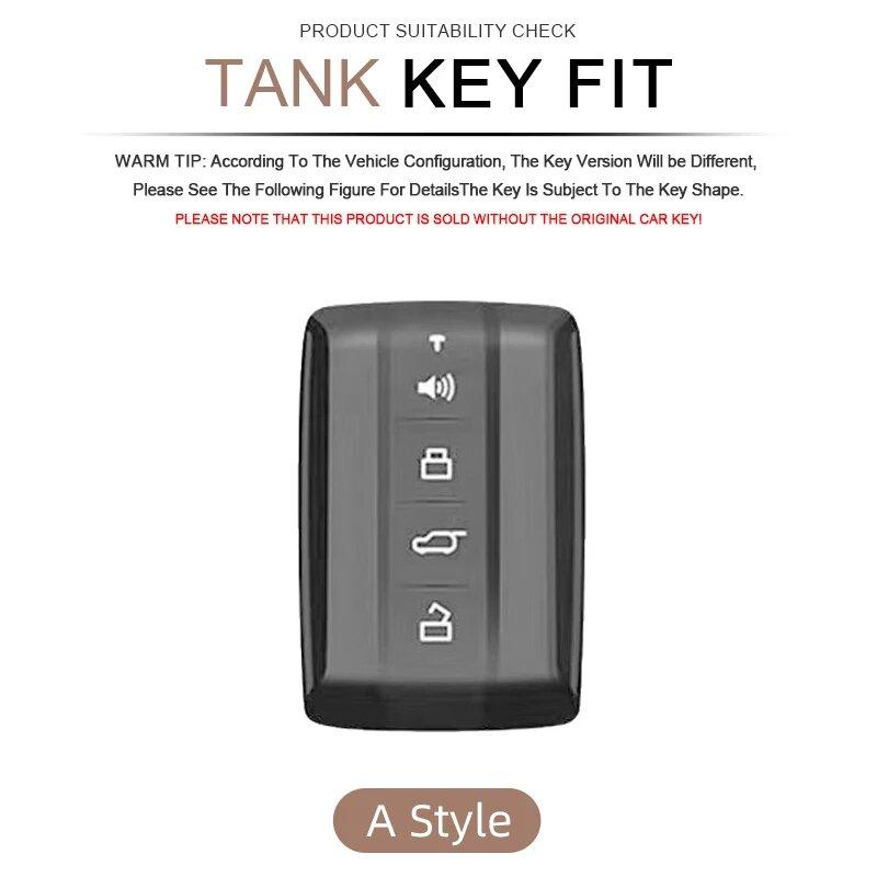 Zinc Alloy Leather Car Key Case For Great Wall Wy Tank 300 500 Tank300 Tank500 Key Case Car Key Key Case Protective Case