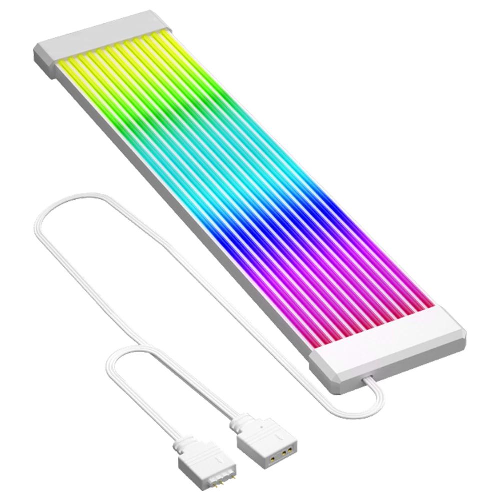 5V 3Pin ARGB Sync PC Cable Extensions for 8Pin 24Pin PSU with Flexible LED Strip Light DIY Kit for Custom Builds