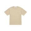 MLB Boston Red Sox Monogram Diamond Print Casual Letter Print Round Neck Fashion Short Sleeve T-Shirt Unisex Tops Light-Beige 3ATSM0153-43BGL
