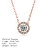 Fashion Crown Pendant Necklace for Women Retro Vintage Classic Rose Gold Cubic Zirconia Chain On Neck Trendy Jewelry N390