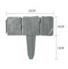 Garden Edging Border Gardening Lawn Fence Plastic Cobblestone Effect Lawn Trimming 4 Pcs of Foldable Stitching Grey Orange