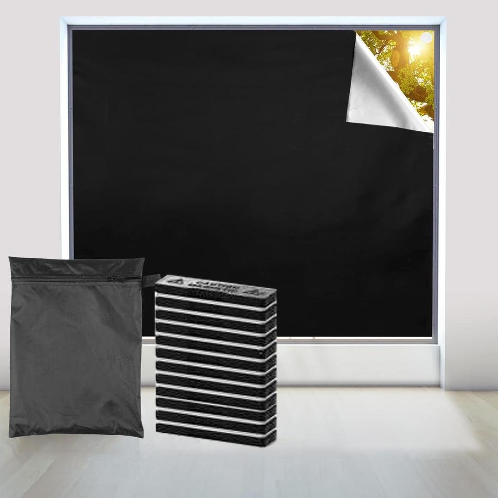 Blackout Shades Magnetic Travel Blackout Curtains Home Accessories For Car Rental Travel Vehicle Offices Trailer Door Patio