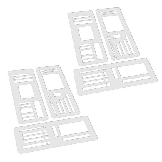 1/2/3 Sets Handmade Flexible Record Template DIY Scrapbooking Dot Grid Journals Planner Flexible Drawing Checklist Stencils Tools