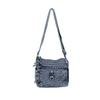 Retro lightweight denim large-capacity bag 2025 autumn new trendy women's bag casual shoulder messenger small square bag