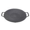 Round BBQ Grill Pan Anti Stick Coating Induction Cooker Griddle Plate for Outdoor Camping Picnic Party