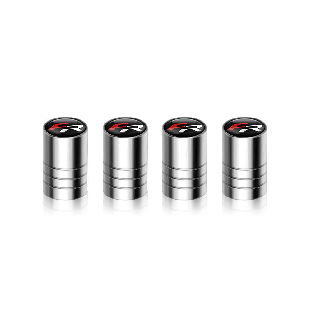 ydsh2 New 4Pcs Car Wheel Tire Valve Caps Air Stem Covers Accessories For Seat Leon FR Cupra Ibiza Altea Exeo Formula Racing Alhambra