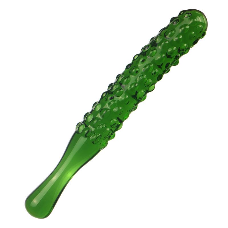 Glass Green Cucumber Adult Toy – Erotic Masturbator & Anal Plug