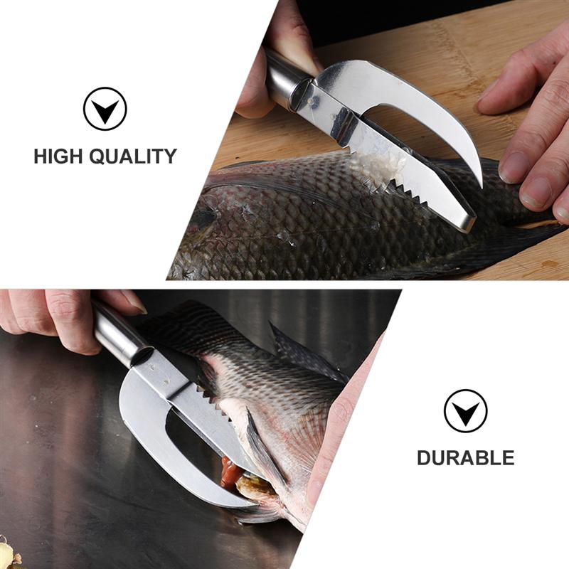 2-in-1-Fischhautbürste, schnelles Entfernen von Fischschuppen, Schaber, Hobelwerkzeug, Fischschupper, Angelmesser, Reinigungswerkzeuge, Küchenzubehör