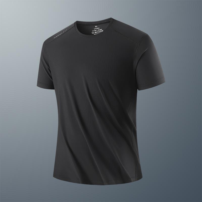 Large Size Ice Silk Loose Breathable Casual T-shirt Men's Outdoor Casual Sports Quick-drying Short Sleeves