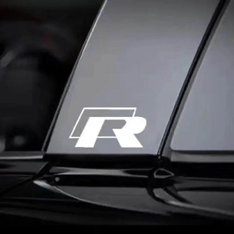 

2026 Hot For VOLKSWAGEN VW 2pcs Car Body Badge B-pillar Trunk Decal R Emblem Sticker For Volkswagen R Polo T5 Golf 5 MK6 7 8 Pas