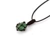 Hand-Woven Crystal Rough Stone Natural Stone Brown Mesh Pocket Necklace Mesh Pocket Sweater Chain N701