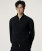 Noise Striped Officer Blouson Jacket - Black