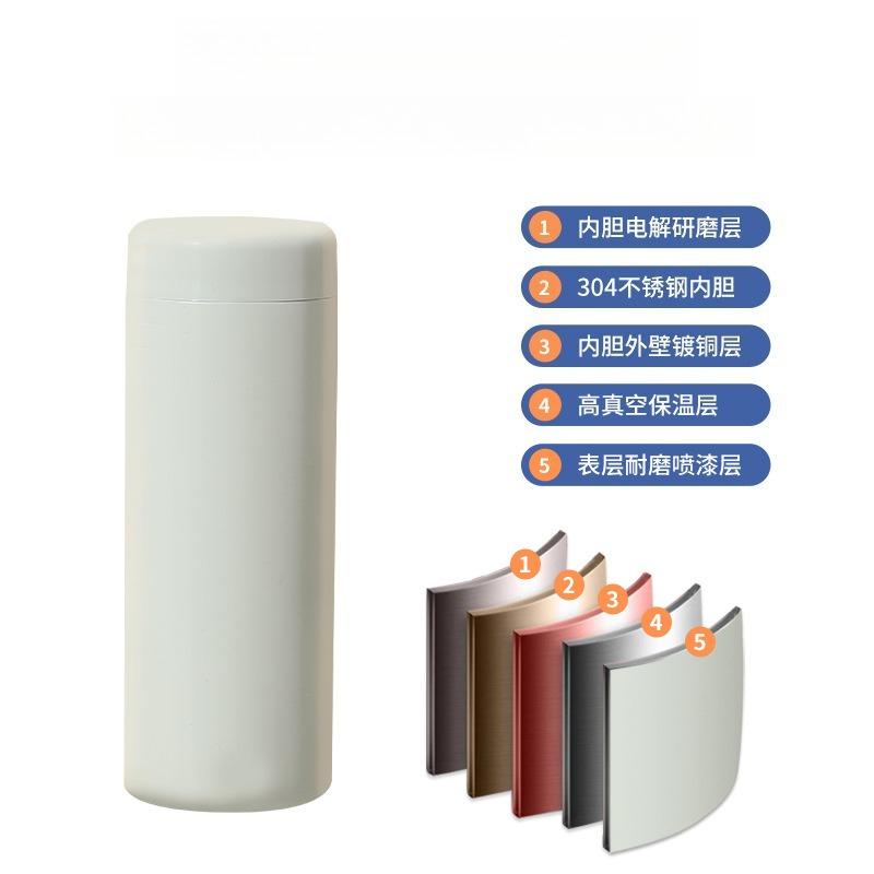 350ml Neue Taschentasse Mini Isolierflasche Business Gerader Becher Tragbar Große Kapazität Macaron Farbe