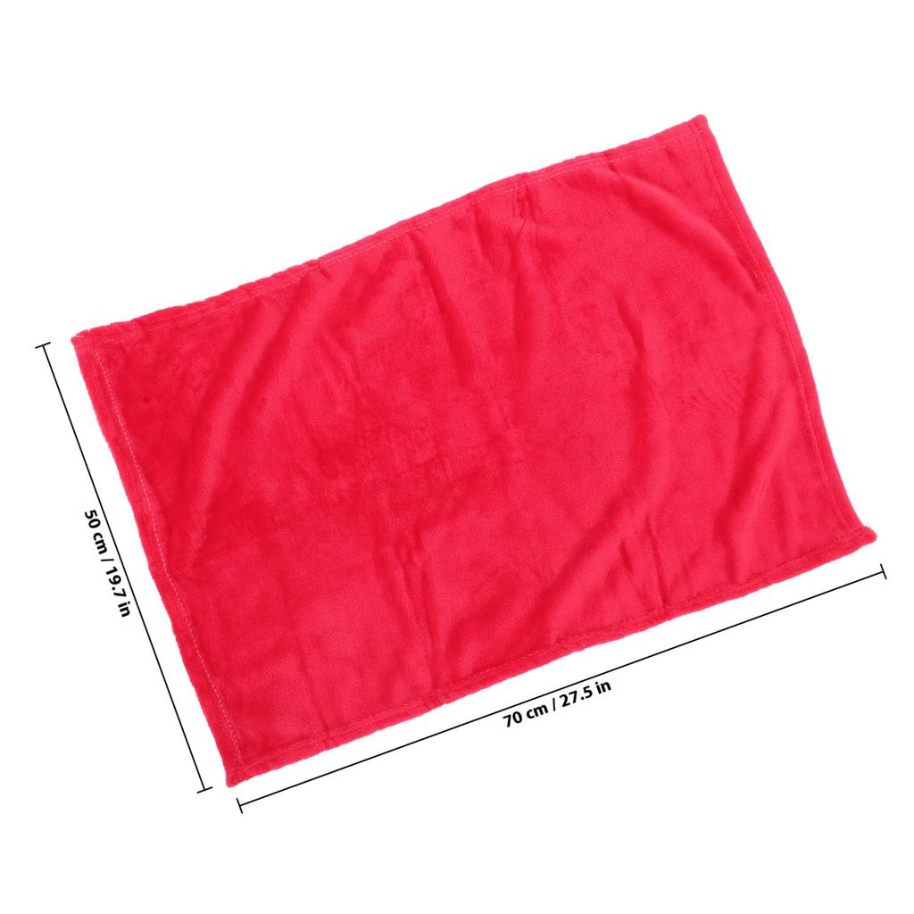 Solid Color Pet Blanket Bright Red Advanced Material Extra Warm Lightweight Comfortable Pet Bedding with Fine Stitching Design