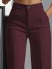 2026 Women's High-Waisted Drapey Straight Suit Trousers