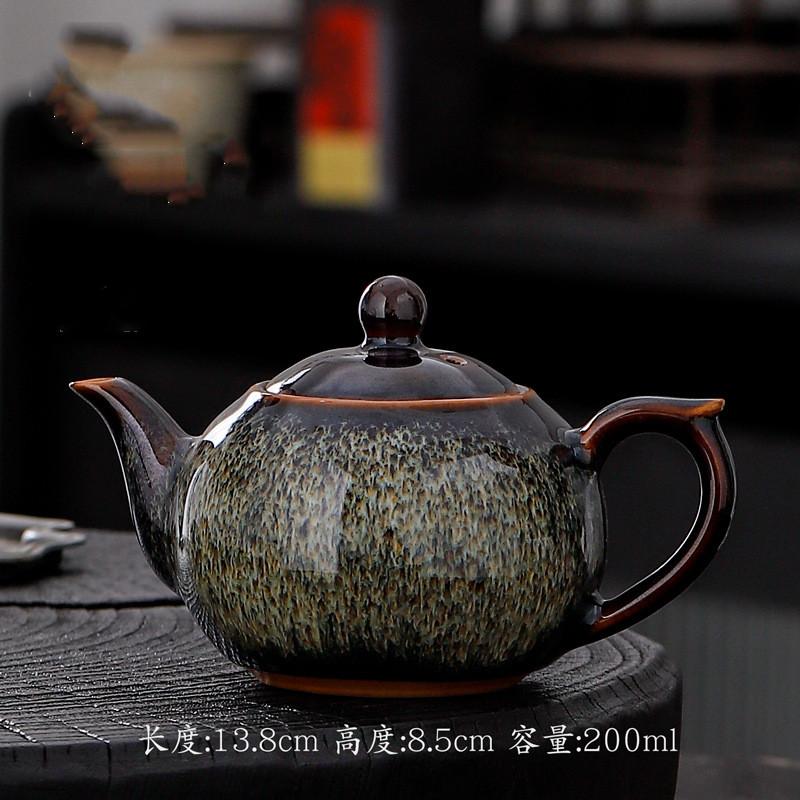 BRKiln Turned Teapot Creative Home Filter Teapot Office Reception Ceramic Kung Fu Teapot Chinese Tea Ceremony AccessoriesEY