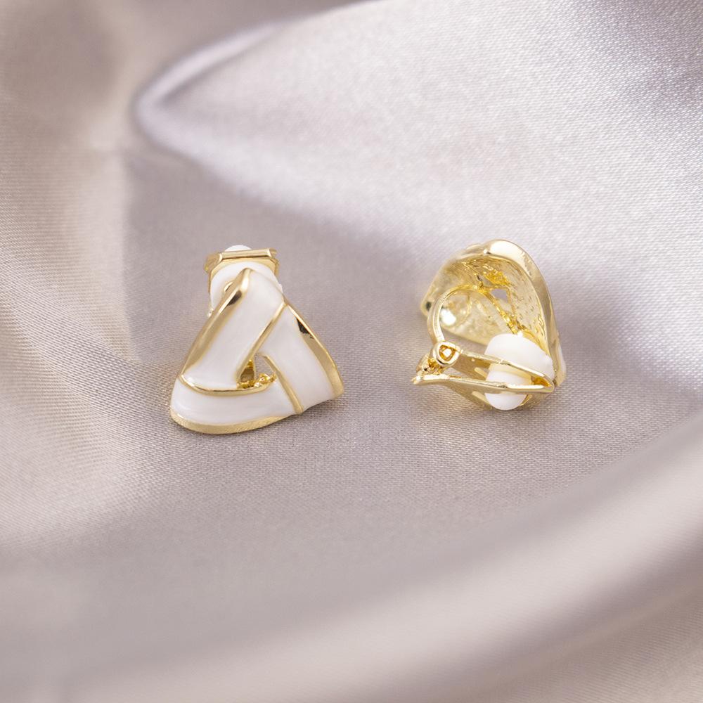 Versatile Light Luxury Ear Clips Without Pierced Ears Daily High-end Triangular Ear Clips Versatile Women's Earrings