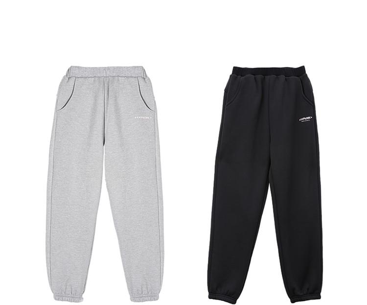 Girls' Plush Warm Elastic Sports Style Winter Pants