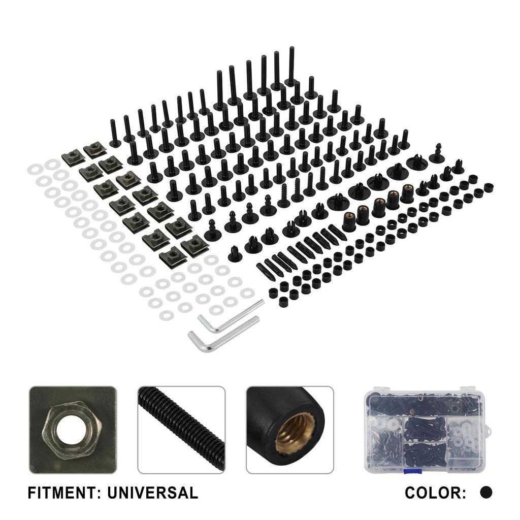 Universal Colored Screws for Large-Displacement Motorcycles, Sports Cars, Full Body Fairings, and Shells