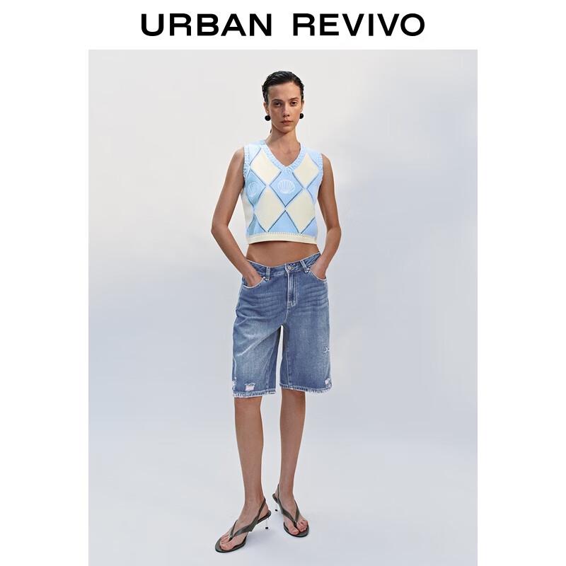 Women's Retro Argyle Jacquard Knit Vest