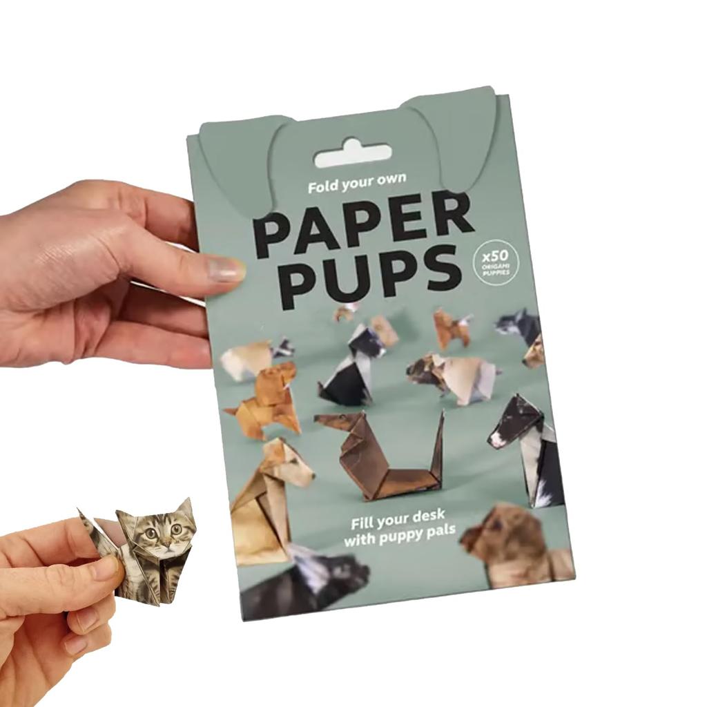 50 Sztuk Papierowe Kotki DIY Papier do Origami Do Składania Uroczych Figurek Kotów, Zabawna Aktywność Plastyczna Dla Dorosłych i Dzieci, Prezent Dla Miłośników Kotów