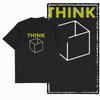 2026 HOT SALE Big Size Think Out of The Box Printed Vintage Graphic Men Women T-shirt Black Big Size Cotton Tshirt  Cool Tee Shirt Short Sleeve Top