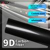 9D Carbon Fiber Car Roof Hood Rear Bumper Customizable Cover Protection Film Shiny Black Wrap Adhesive Vinyl for Car Accessories
