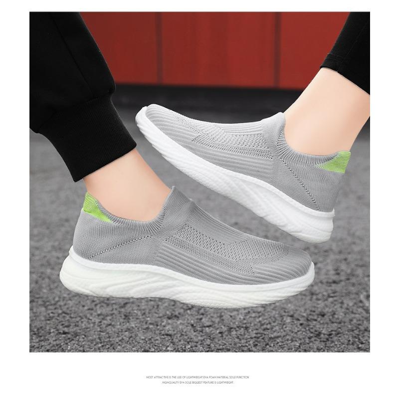 Shoes for Men, Flyknit Casual Shoes, Soft Sole Lightweight Stirrup Walking Shoes