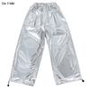 Girls K-pop Silver Crop Hoodies Shiny Cargo Pants Street Dance Shorts Kids Hip Hop Streetwear Children Jazz Hi Tech Clothes Sets