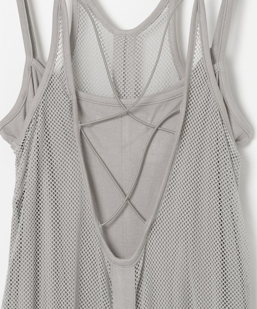Milo Woman Mesh Back String Jersey Dress [Light Grey]