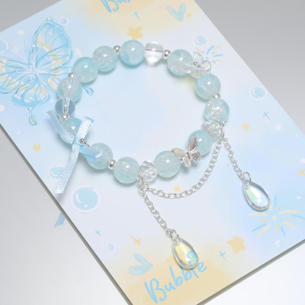 Mori Style Mermaid Crystal Bracelet - Sweet, Versatile Design for Women, Students, and Best Friends.