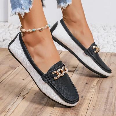 Fashion Shoes for Women 2024 Hot Sale One Kick Women's Flats Autumn Round Toe Mixed Colors Outdoor Casual Flat Comfortable Loafers