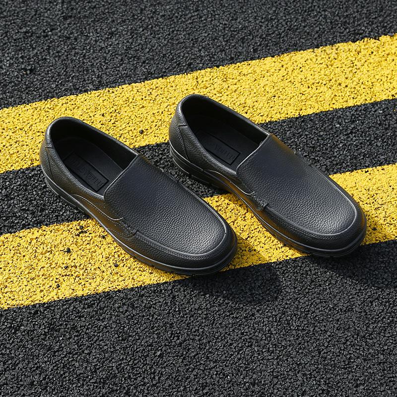 Cizme de ploaie pentru bărbați, pantofi business cu toc jos din imitație de piele, antiderapanți, impermeabili, respirabili, pantofi de apă, pantofi de lucru de modă pentru bucătari, pantofi de cauciuc pentru bărbați, pantofi de ploaie pentru bărbați