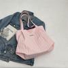 Shoulder Bag Women's Large Capacity Pleated Solid Color Tote Bag