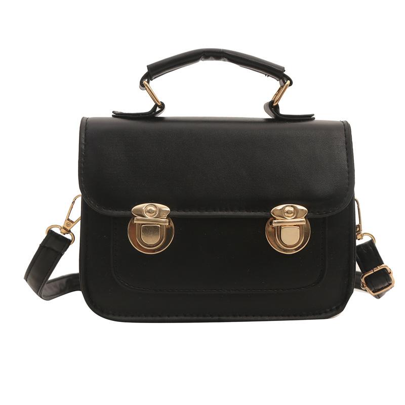 Women'S Bag Summer Fashion Handbag Texture Pu Small Square Bag Foreign Style Lock Versatile Shoulder Bag