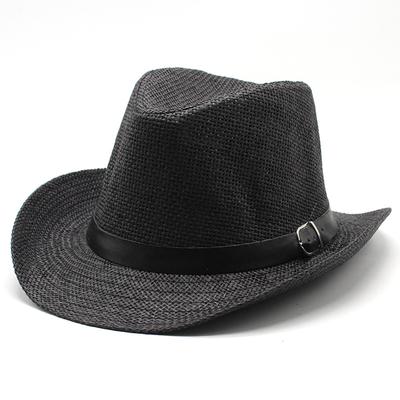 Summer Straw Cowboy Hat, Outdoor Knight Hat Breathable Unisex Hat Western Cowboy Hat