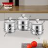 Boîte à triple assaisonnement Bernice en acier inoxydable