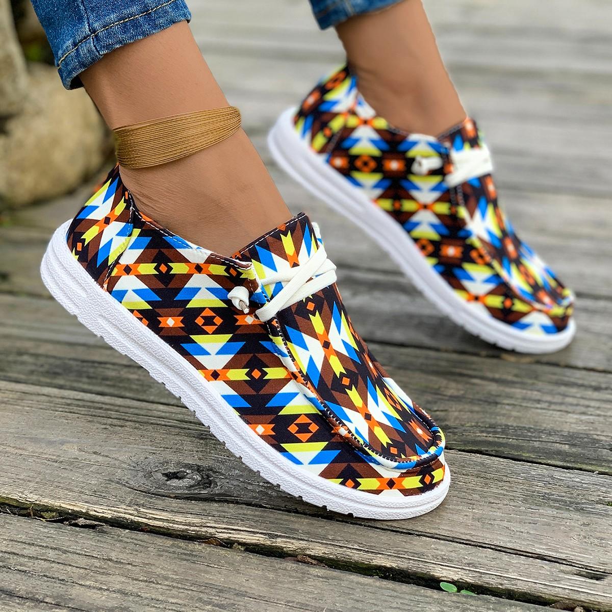 Женские парусиновые туфли на шнуровке — фото 4