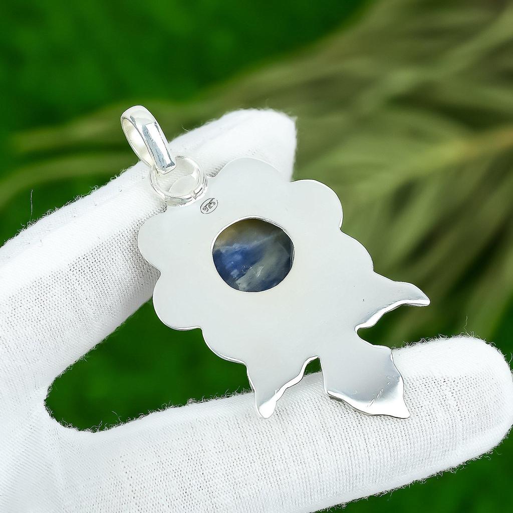 Sisters Day Sale 925 Sterling Silver Sodalite Gemstone Mother Pendant Jewelry