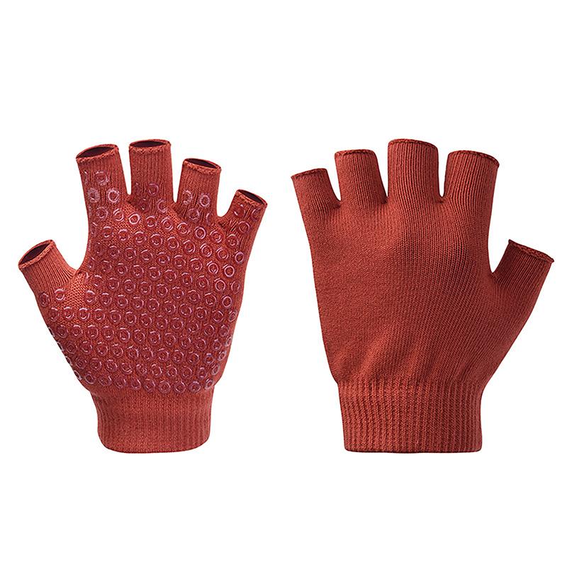 Women Non-Slip Yoga Gloves Breathable Fitness Pilates Half Finger Glove Sport Outdoor Cycling Fishing Workout Mittens For Gym