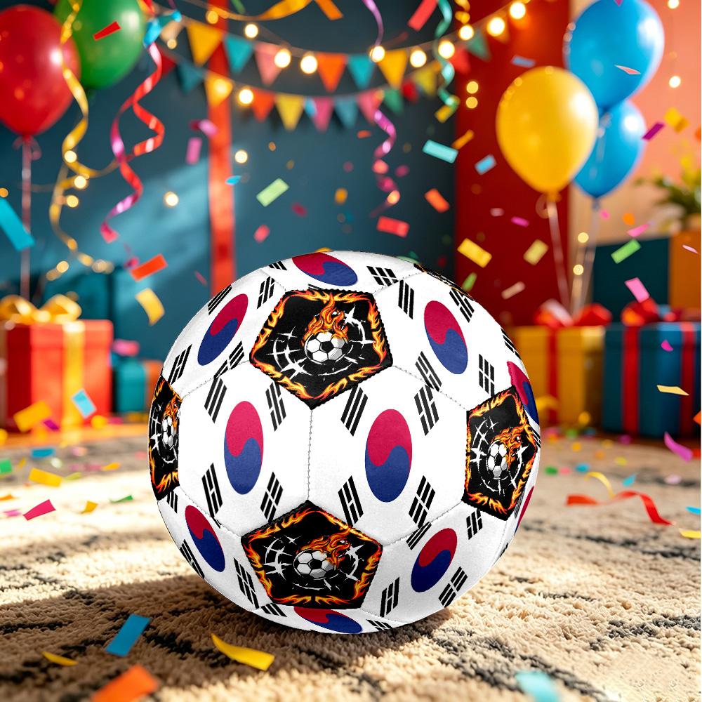 1pc Korean Sports Theme Size 5 Soccer Ball Professional Match Training Football Indoor &Outdoor Sports Ball Lightweight Durable c6647 Size 5