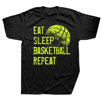 2025 Streetwear Grafic Mânecă Scurtă Cadouri de Ziua de Naștere Tricou de Vară Îmbrăcăminte pentru Bărbați Tricouri Amuzant Mănâncă Dormi Baschet Repetă