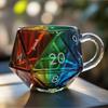 Dice Cup Multi Sided Digital Cups Die Glass Mug Handle Unique Desktop Coffee Venue Perfect Fantasy Enthusiasts