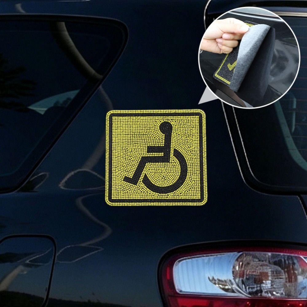 Strong Self Adhesive Mobility Symbol Decal Car Window Decor Sticker Practical Identifying Mark