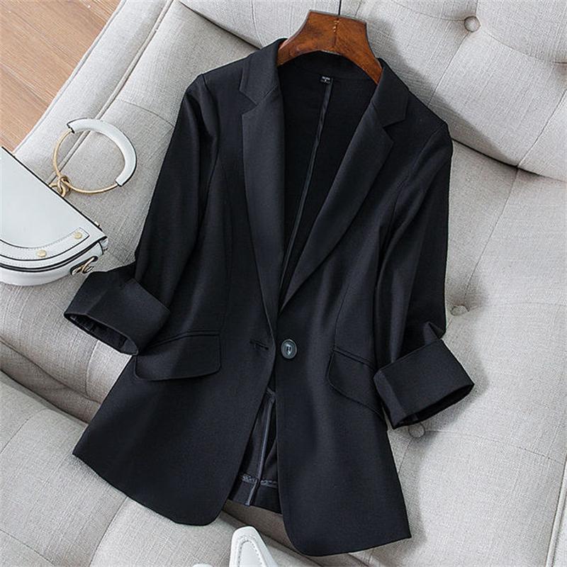 Spring Summer Temperament Versatile Large Size Women's Small Blazer Coat Loose Elegant FemaleThin Blazer Jacket 5XL